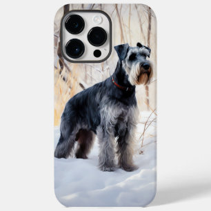 Schnauzer Laat het sneeuwen Kerstmis Case-Mate iPhone 14 Pro Max Hoesje