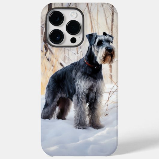 Schnauzer Laat het sneeuwen Kerstmis Case-Mate iPhone Case (Achterkant)
