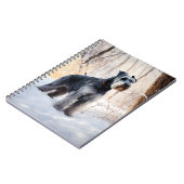 Schnauzer Laat het sneeuwen Kerstmis Notitieboek (Linkerzijde)