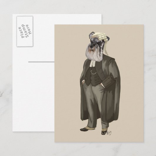 Schnauzer Lawyer 2 Briefkaart (Voorkant / Achterkant)