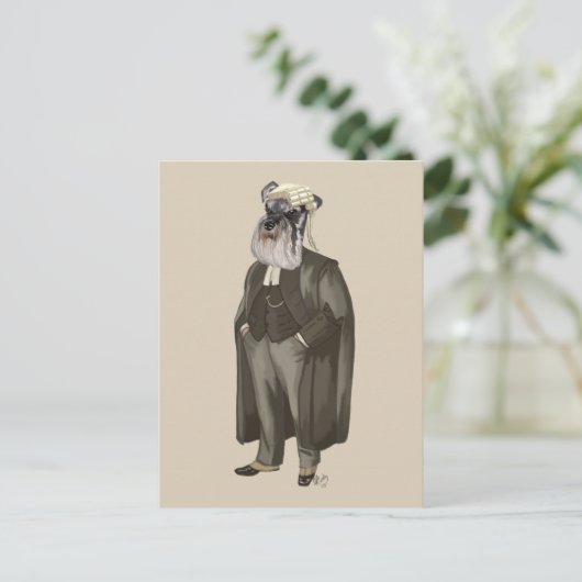 Schnauzer Lawyer 2 Briefkaart (Staand voorkant)