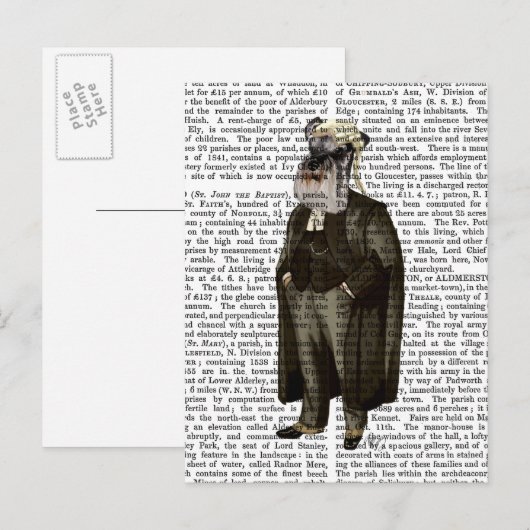 Schnauzer Lawyer Briefkaart (Voorkant / Achterkant)