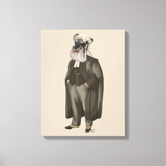 Schnauzer Lawyer Canvas Afdruk (Voorkant)
