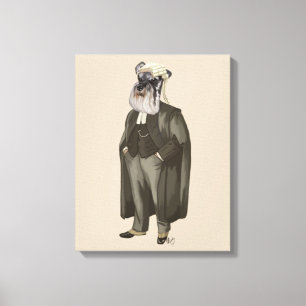 Schnauzer Lawyer Canvas Afdruk