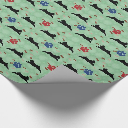 Schnauzer Leaping Cadeaupapier (Hoek)