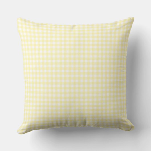 Schnauzer Lemon Gingham Throw Pillow Kussen (Achterkant)