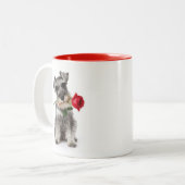 Schnauzer Liefde Tweekleurige Koffiemok (Voorkant links)