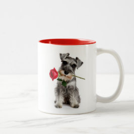 Schnauzer Liefde Tweekleurige Koffiemok