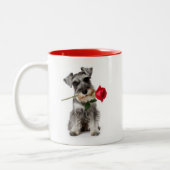 Schnauzer Liefde Tweekleurige Koffiemok (Links)