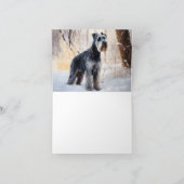 Schnauzer liet het sneeuwen Kerstmis Kaart (Binnen)