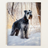 Schnauzer liet het sneeuwen Kerstmis Planner (Voorkant)
