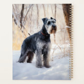 Schnauzer liet het sneeuwen Kerstmis Planner (Achterkant)