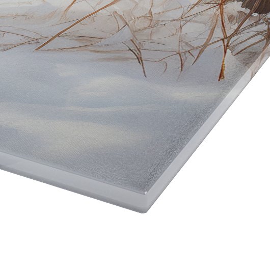 Schnauzer liet het sneeuwen Kerstmis Snijplank (Hoek)