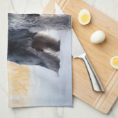 Schnauzer liet het sneeuwen Kerstmis Theedoek (Quarter Fold)