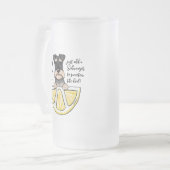Schnauzer Life Lemons Frosted Glass Mok (Voorkant links)