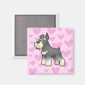 Schnauzer Love Magneet (Voorkant / Achterkant)