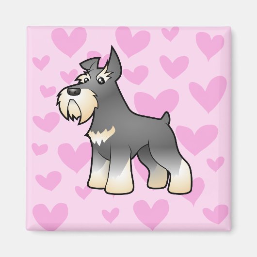 Schnauzer Love Magneet (Voorkant)