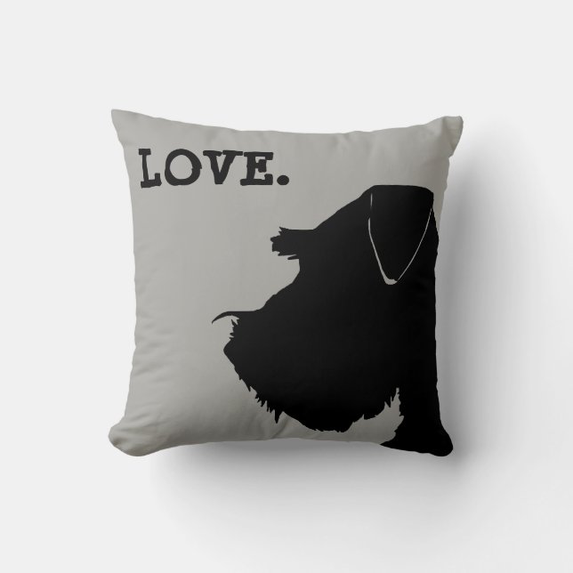 Schnauzer LOVE Pillow Kussen (Voorkant)