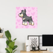 Schnauzer Love Poster (Thuiskantoor)