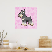 Schnauzer Love Poster (Keuken)