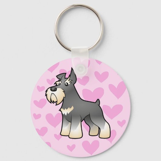 Schnauzer Love Sleutelhanger (Voorkant)
