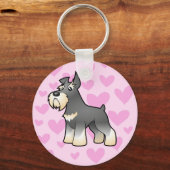 Schnauzer Love Sleutelhanger (Voorkant)