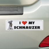 Schnauzer Love Sticker (Op auto)
