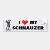 Schnauzer Love Sticker (Voorkant)