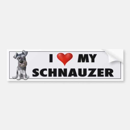 Schnauzer Love Sticker (Voorkant)