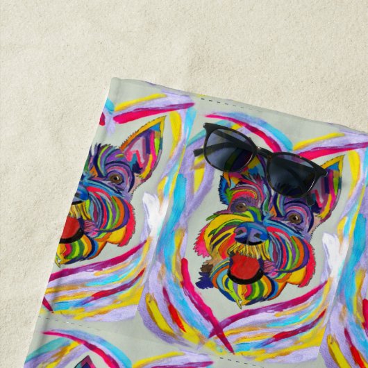 Schnauzer Love Strandlaken (In situ)