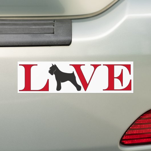 Schnauzer Lover Bumpersticker (Op auto)