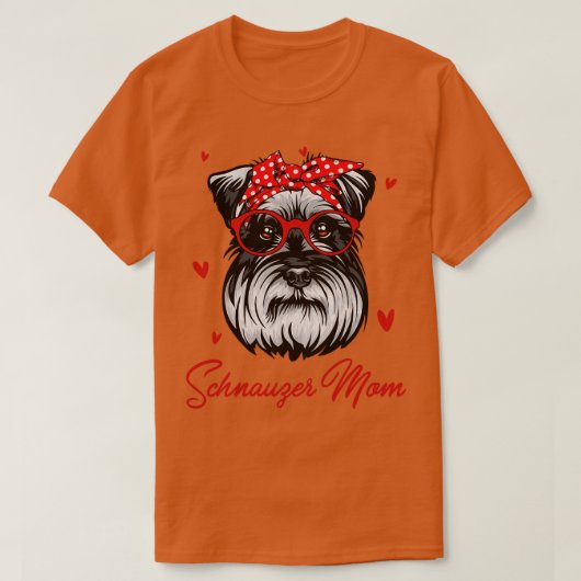 Schnauzer Ma Cute Leopard Print Hondenliefhebbers  T-shirt (Design voorkant)