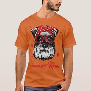 Schnauzer Ma Cute Leopard Print Hondenliefhebbers  T-shirt