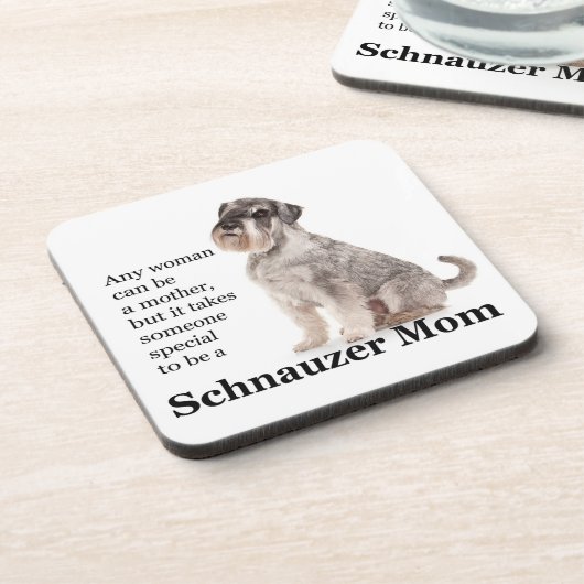 Schnauzer Ma Onderzetter Set (Linkerzijde)