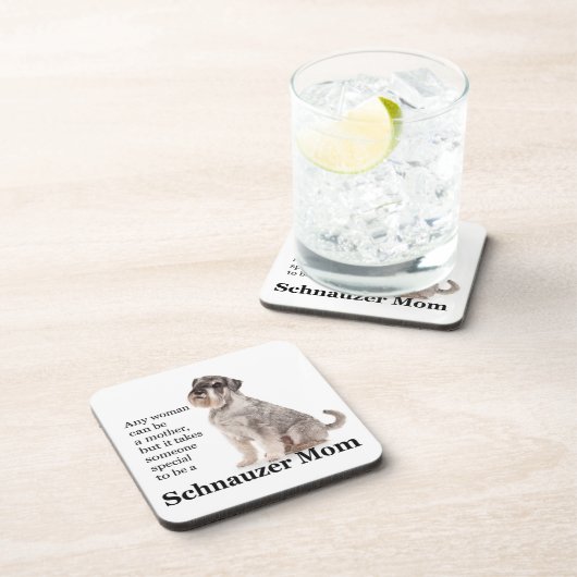 Schnauzer Ma Onderzetter Set (Rechterzijde)