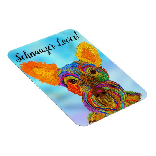 Schnauzer magneet 3 "x4" (Rechterzijde)