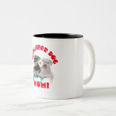 Schnauzer mam Hondenliefhebber beste hond mam ooit Tweekleurige Koffiemok (Voorkant rechts)