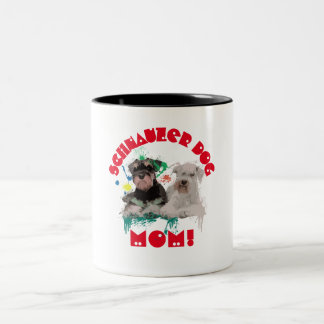 Schnauzer mam Hondenliefhebber beste hond mam ooit Tweekleurige Koffiemok