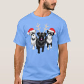 Schnauzer Mam of Schnauzer Pap Kerstmis T-shirt (Voorkant)