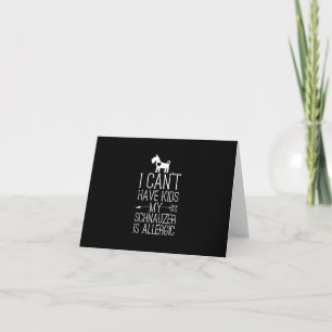 Schnauzer Mama Gift Grappige Hond Moeder Shirten C Notitiekaartje