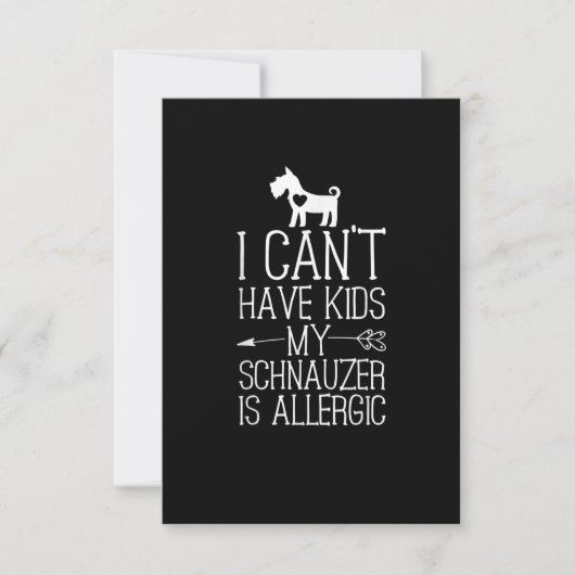 Schnauzer Mama Gift Grappige Hond Moeder Shirten C RSVP Kaartje (Voorkant)