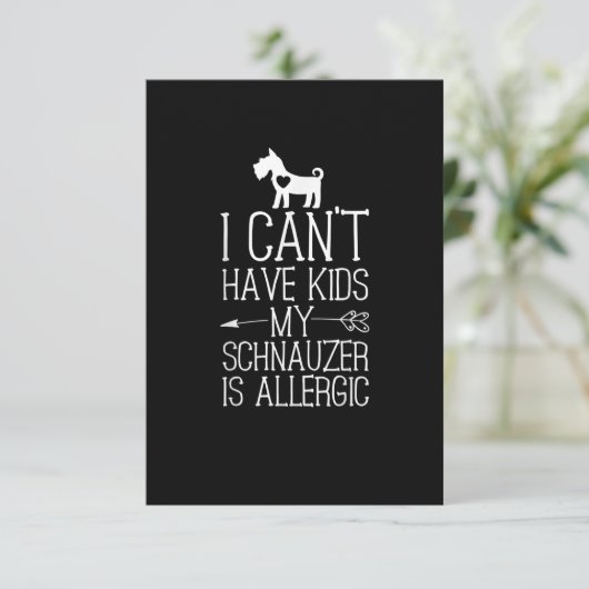 Schnauzer Mama Gift Grappige Hond Moeder Shirten C RSVP Kaartje (Staand voorkant)