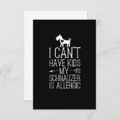 Schnauzer Mama Gift Grappige Hond Moeder Shirten C RSVP Kaartje (Voorkant / Achterkant)