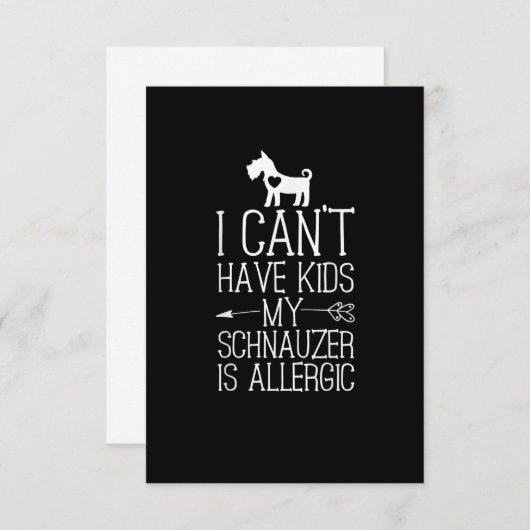 Schnauzer Mama Gift Grappige Hond Moeder Shirten C RSVP Kaartje (Voorkant / Achterkant)