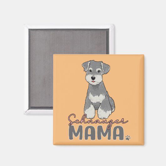 Schnauzer Mama Magneet (Voorkant / Achterkant)