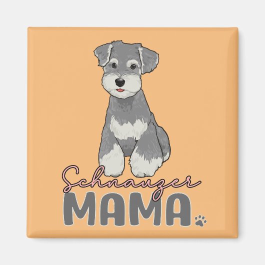 Schnauzer Mama Magneet (Voorkant)