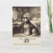 Schnauzer Marie Antoinette Gevouwen Wenskaart Kaart (Voorkant)