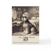 Schnauzer Marie Antoinette Gevouwen Wenskaart