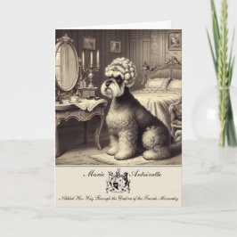 Schnauzer Marie Antoinette Gevouwen Wenskaart Kaart