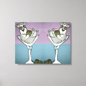 Schnauzer Martini Dubbel de Trouble Canvas Art (Voorkant)
